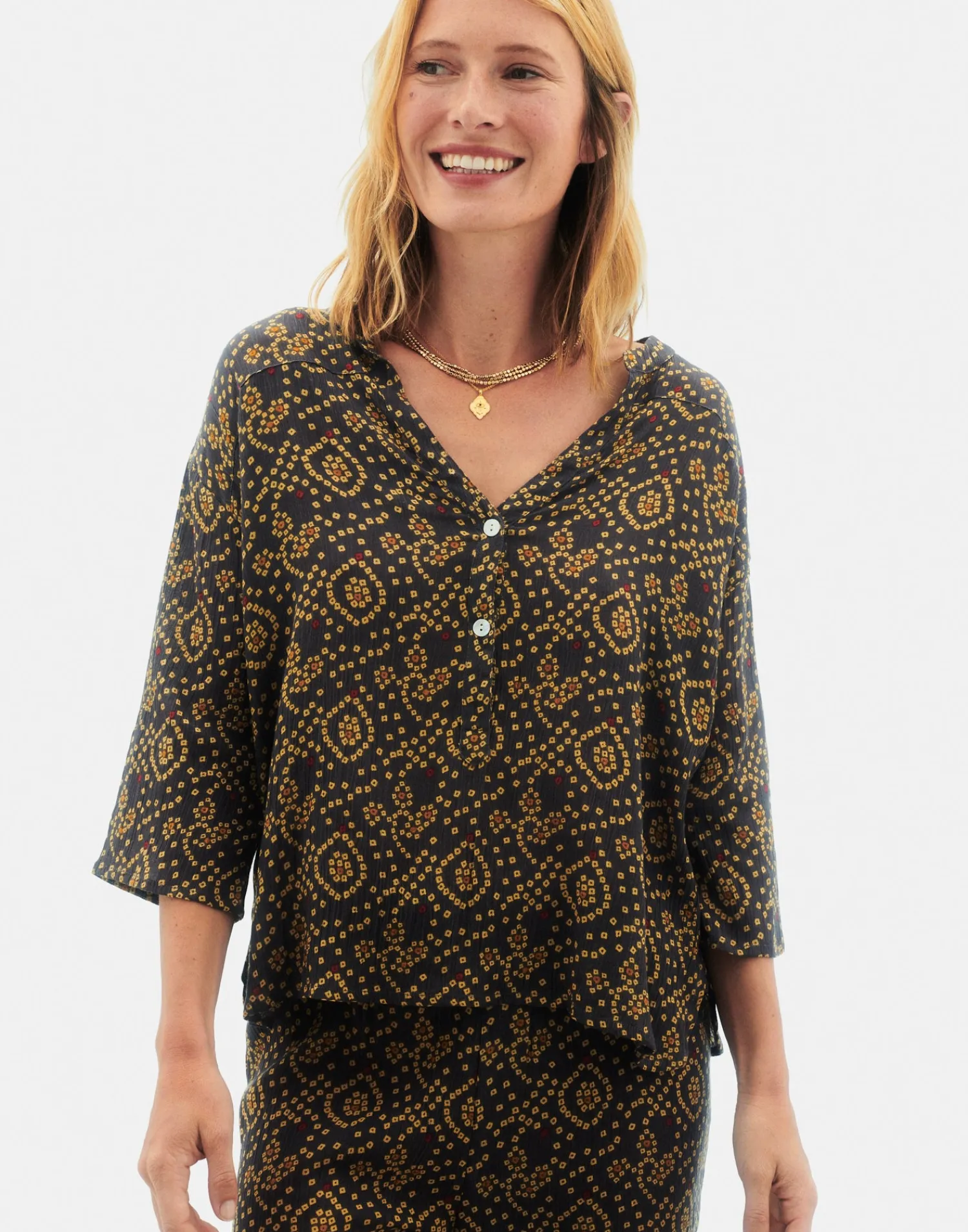 Natura Selection Camisa Bandani 147739-GREY