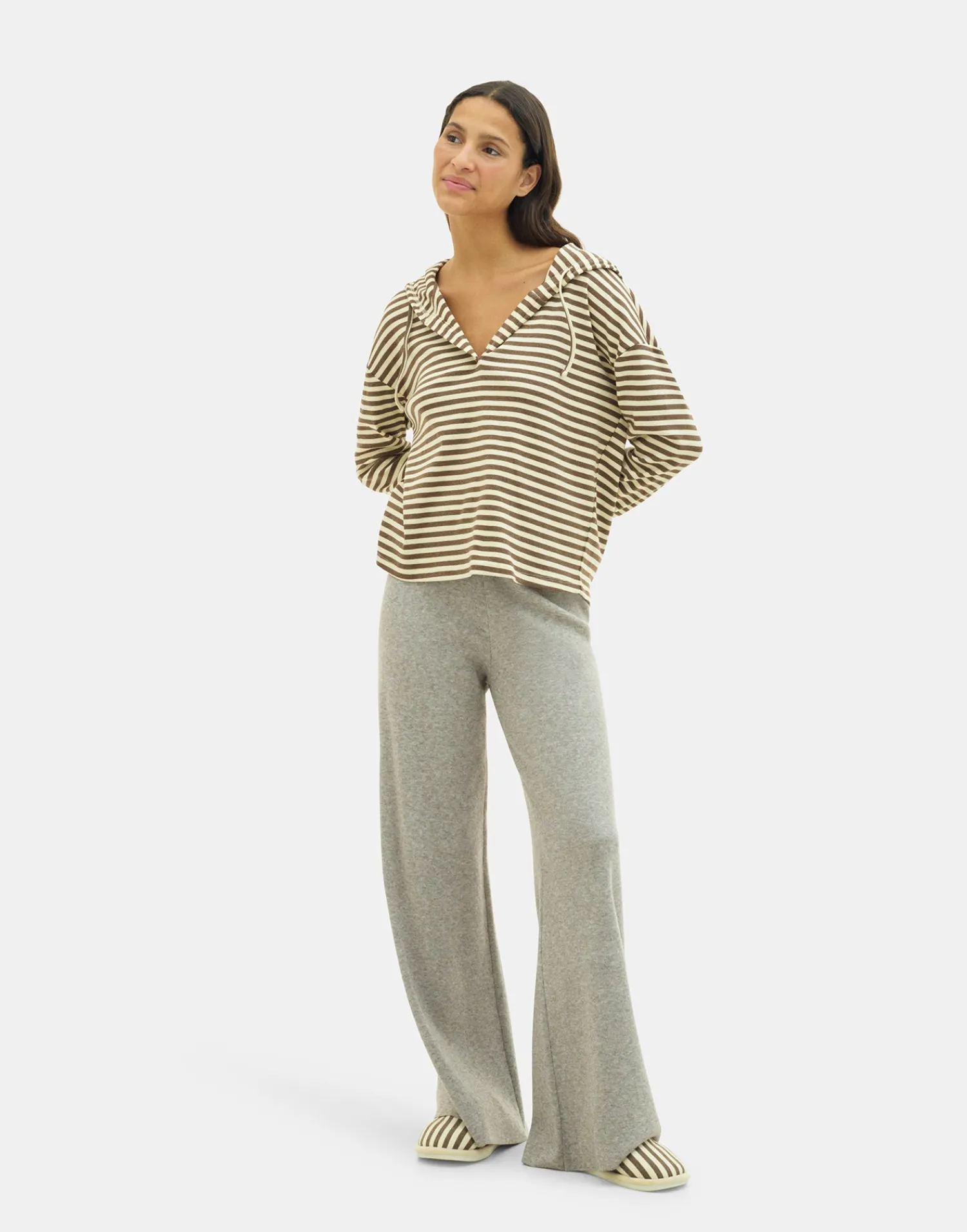 Natura Selection Camiseta Rayas 149790-BEIGE Discount