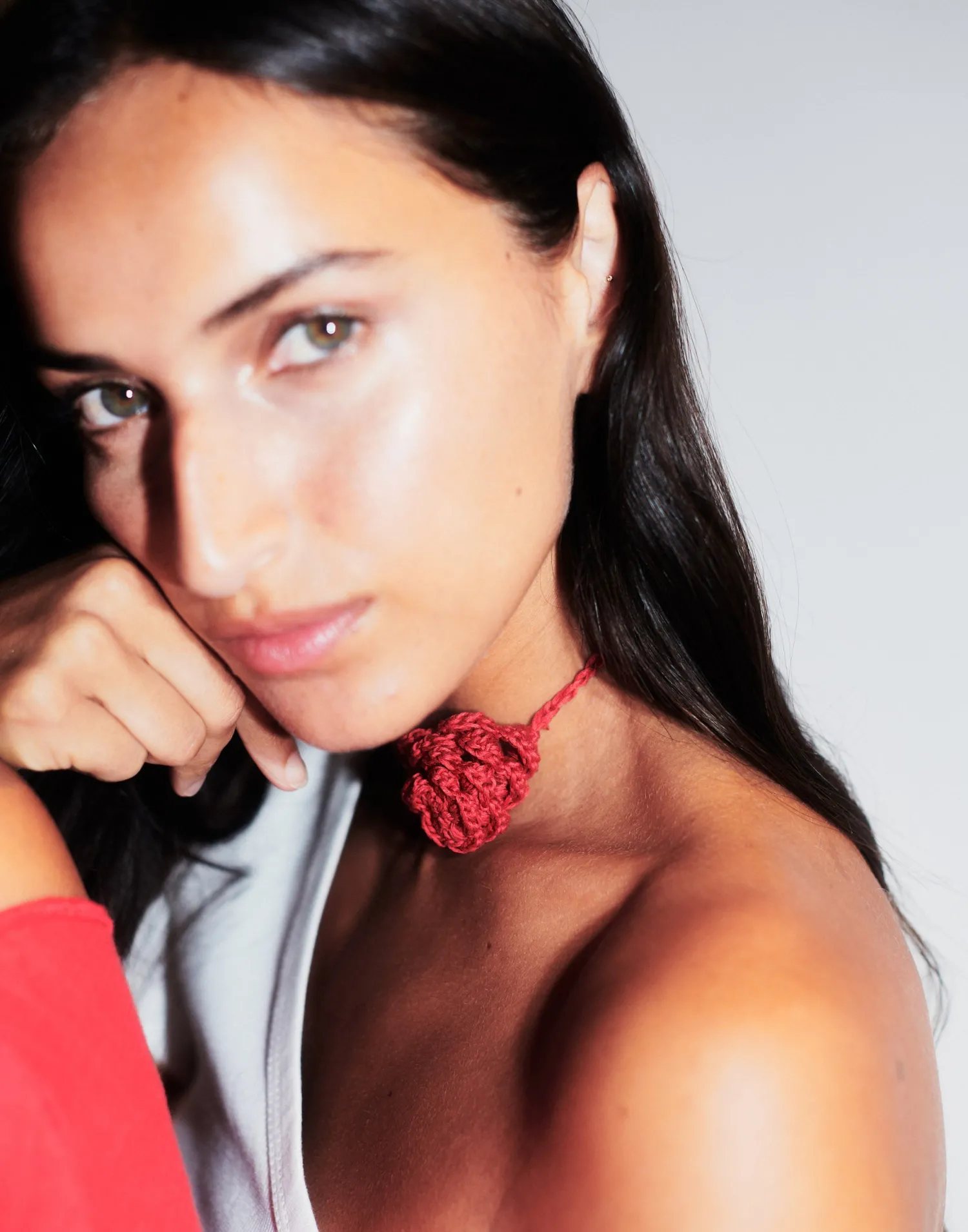 Natura Selection Collar Crochet Flor 147869-RED New