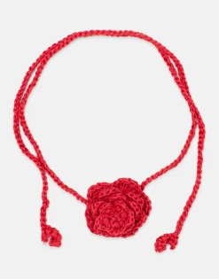 Natura Selection Collar Crochet Flor 147869-RED New