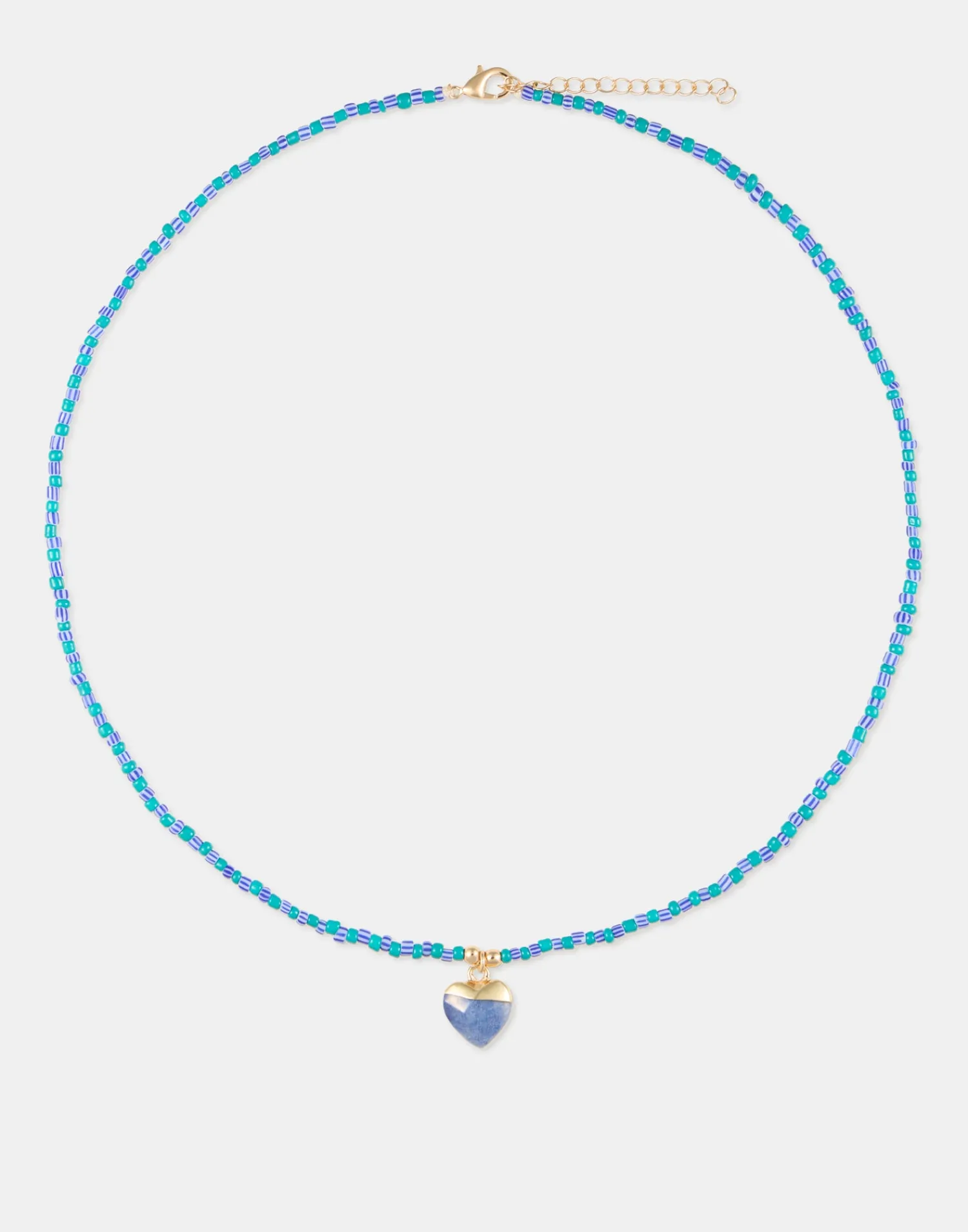 Natura Selection Collar Minicorazón Piedra 149976-BLUE Hot