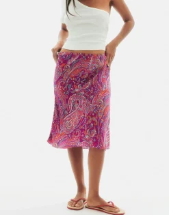Natura Selection Falda Paisley 147772-FUCHSIA Clearance
