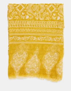 Natura Selection Fular Flor Paisley 147875-MOUSTARD