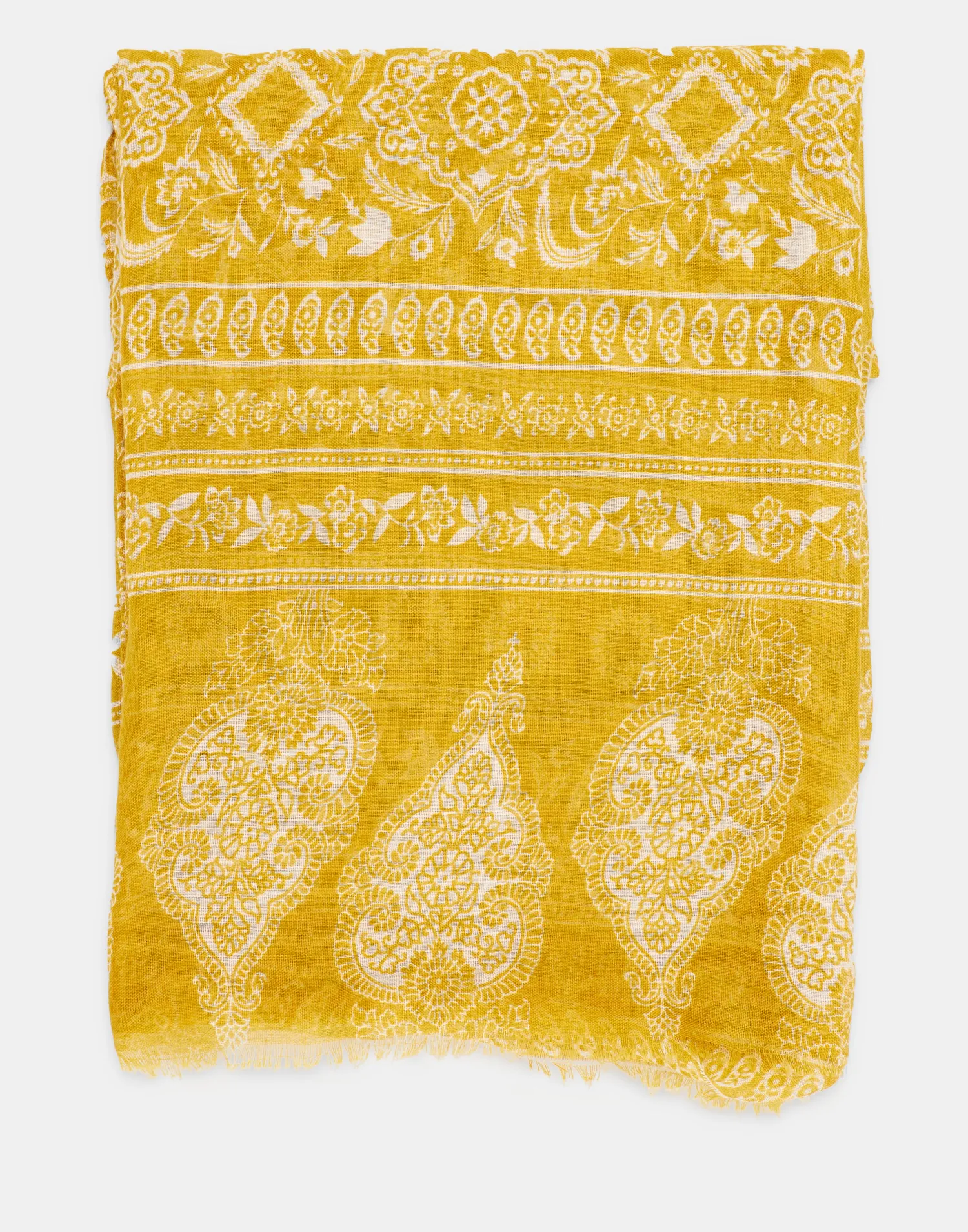 Natura Selection Fular Flor Paisley 147875-MOUSTARD