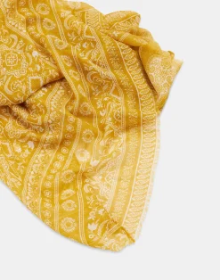 Natura Selection Fular Flor Paisley 147875-MOUSTARD