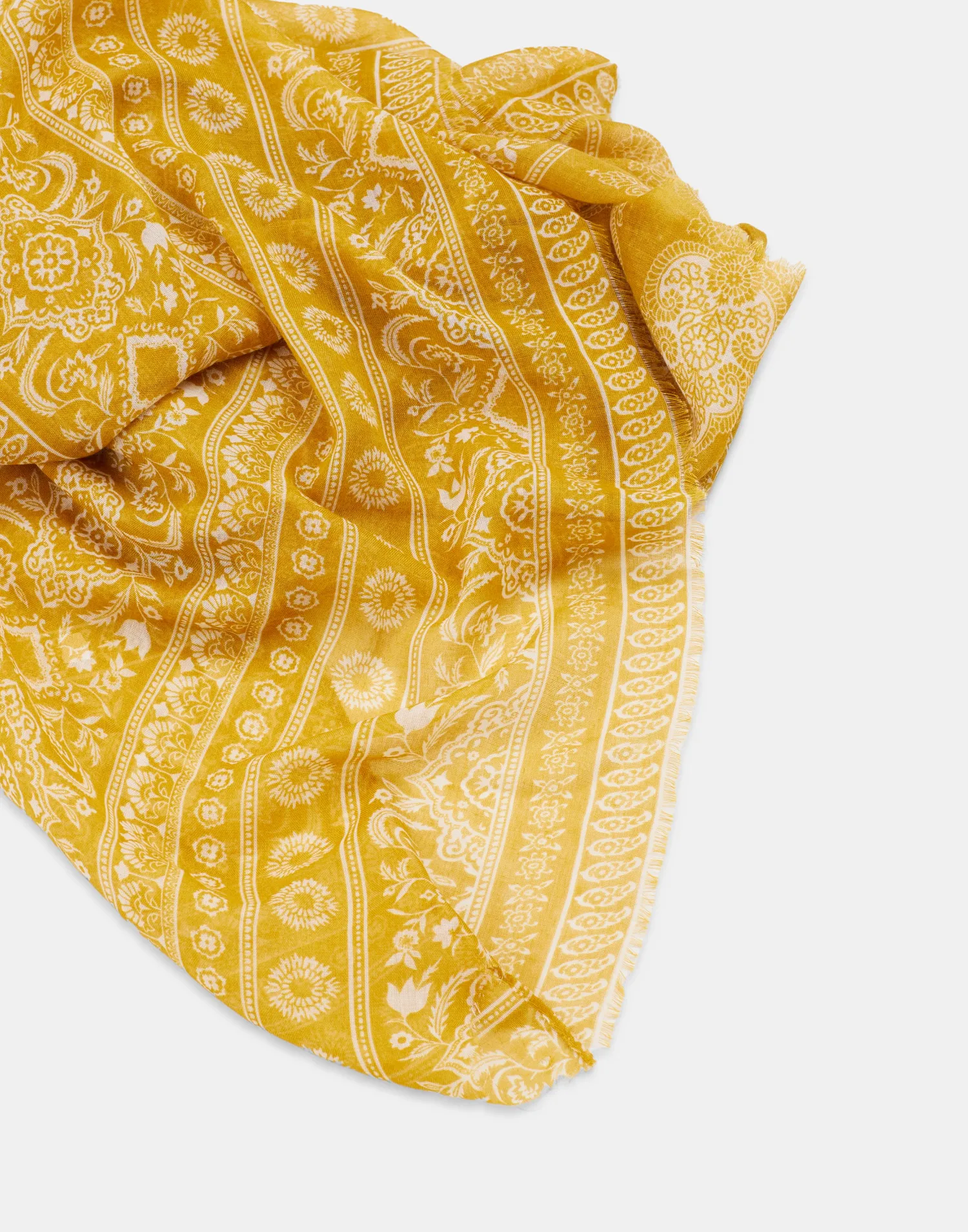 Natura Selection Fular Flor Paisley 147875-MOUSTARD