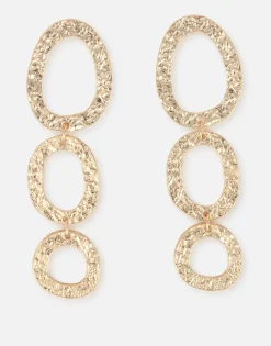 Natura Selection Pendientes Largos Aros Ovalados 151088-GOLD Best