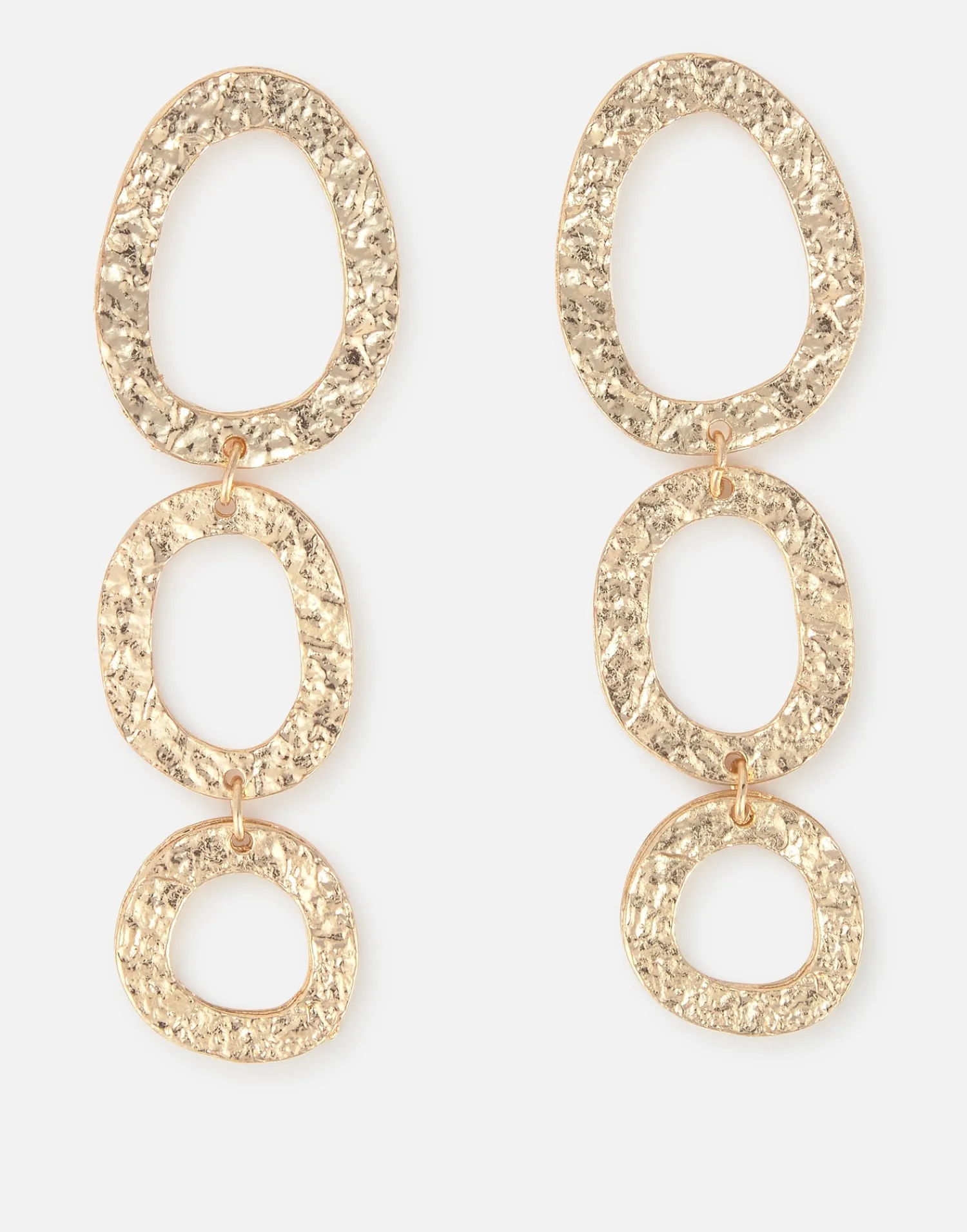 Natura Selection Pendientes Largos Aros Ovalados 151088-GOLD Best