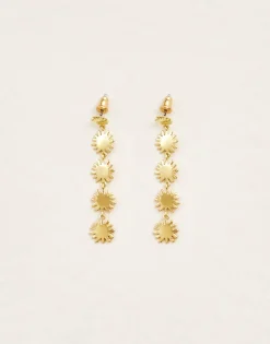 Natura Selection Pendientes Largos Sol 147791-GOLD New