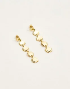 Natura Selection Pendientes Largos Sol 147791-GOLD New