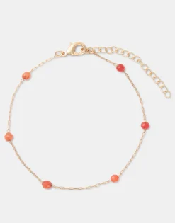 Natura Selection Pulsera Dorada Piedra Color Sale