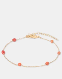 Natura Selection Pulsera Dorada Piedra Color Sale