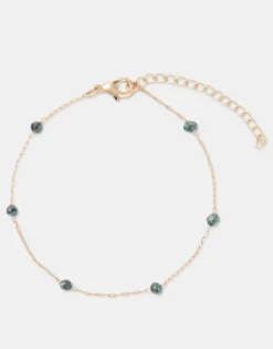 Natura Selection Pulsera Dorada Piedra Color Sale