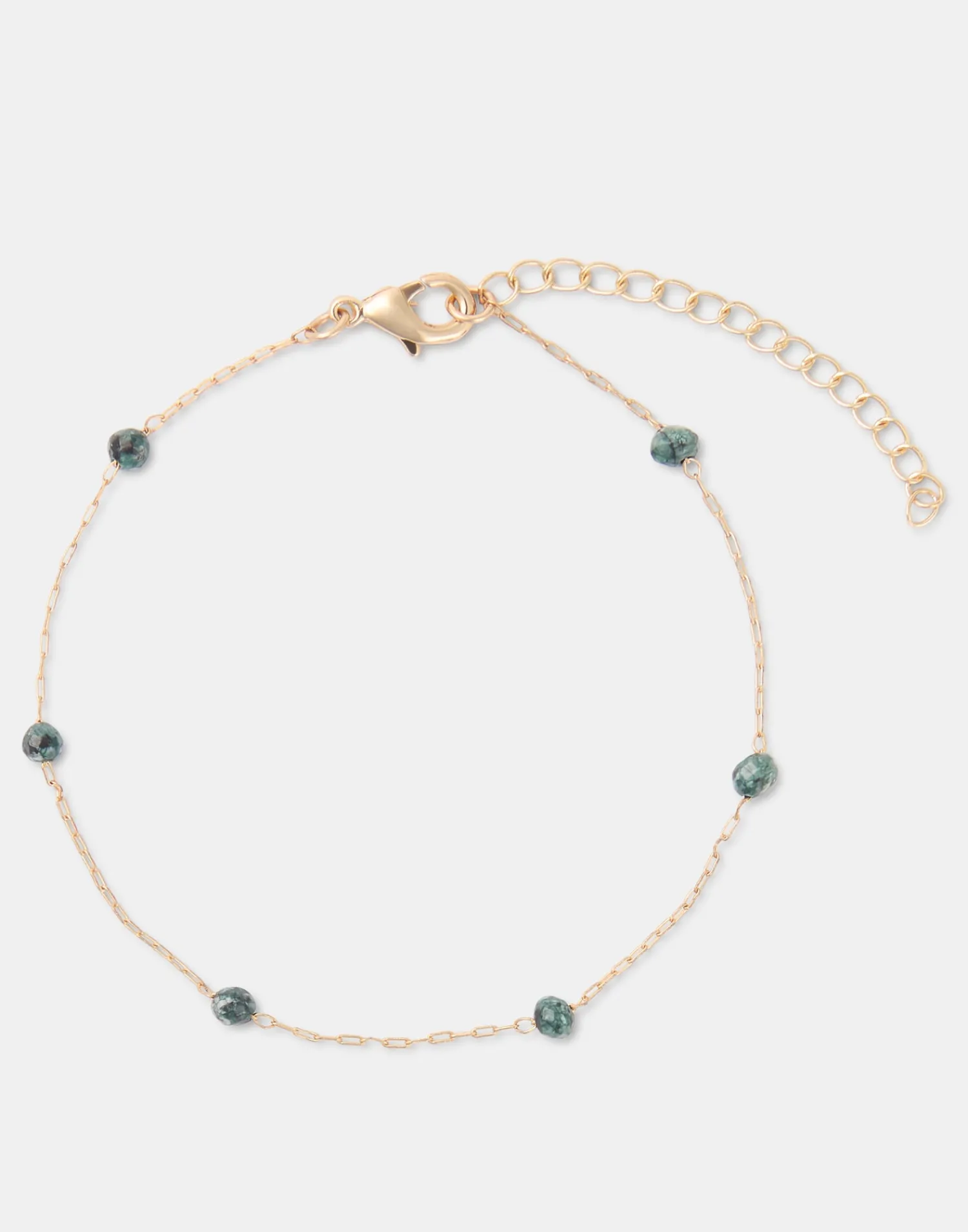 Natura Selection Pulsera Dorada Piedra Color Sale