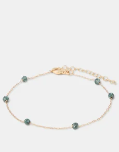 Natura Selection Pulsera Dorada Piedra Color Sale