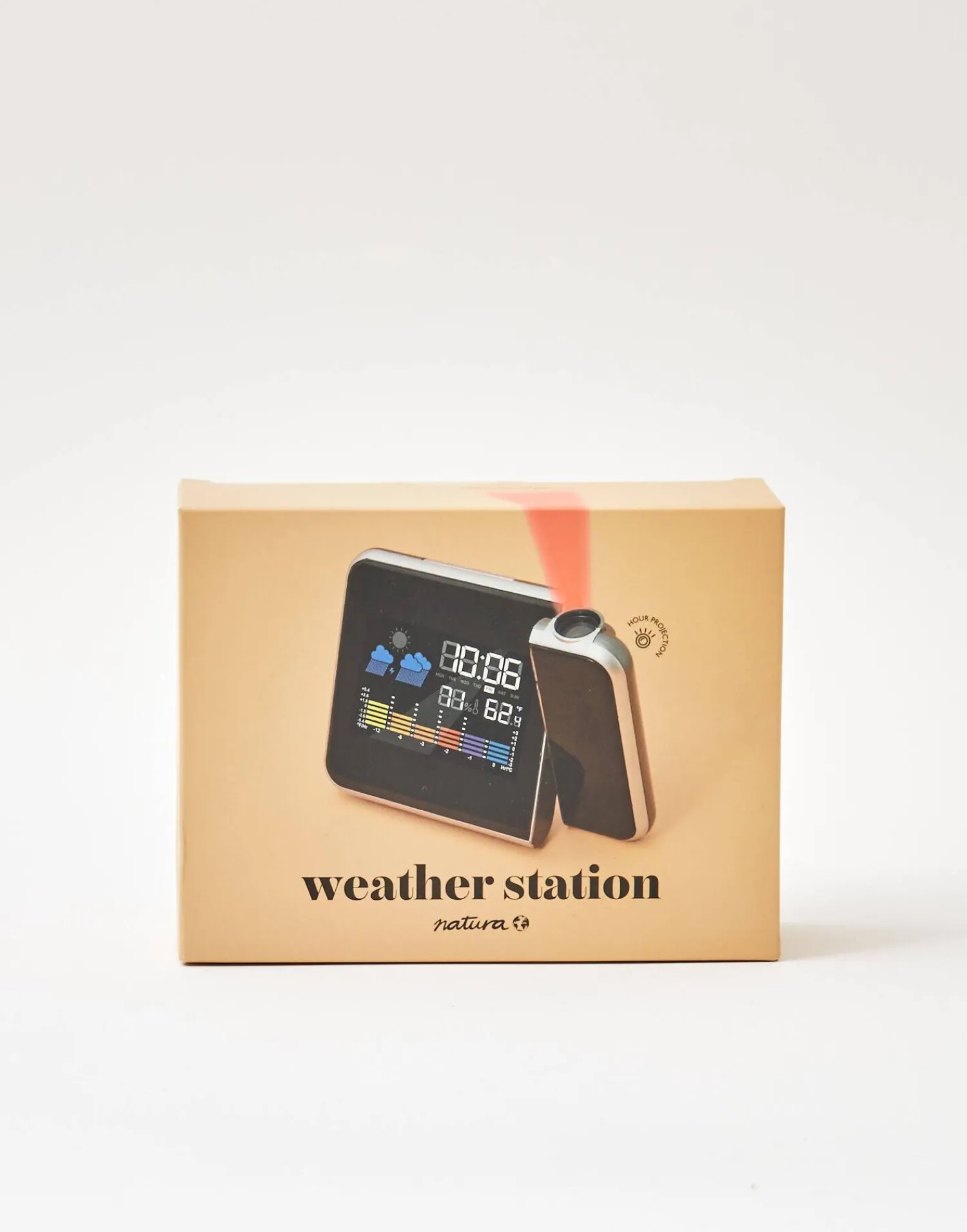 Natura Selection Reloj Despertador Con Estación Meteorológica Y Proyector 138482-BLACK Discount