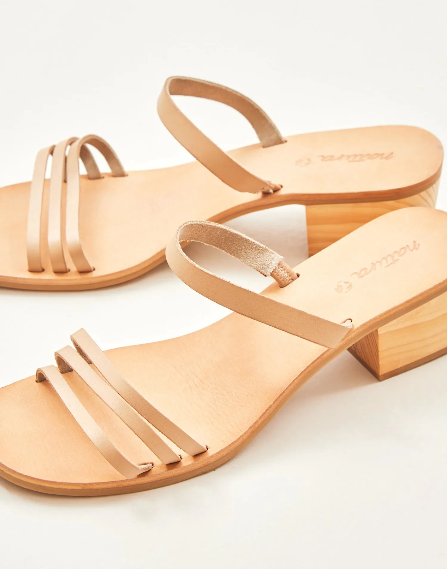 Natura Selection Sandalia Tacón Tiras 145625-BEIGE Discount