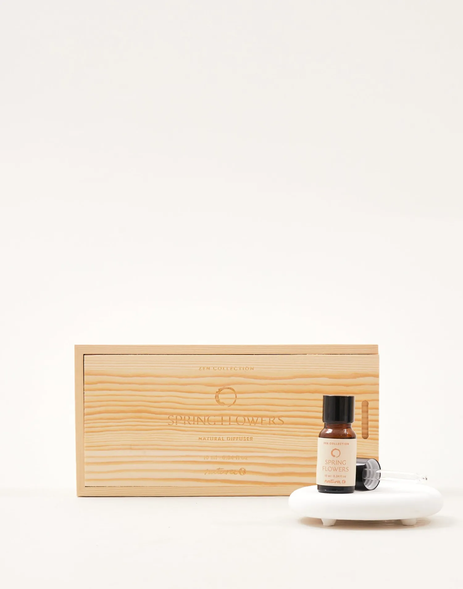 Natura Selection Set Aceite Esencial Y Piedra Cerámica Zen Collection New