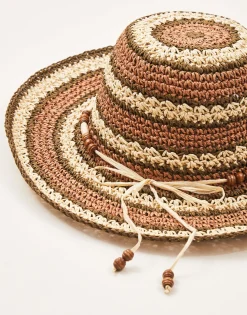 Natura Selection Sombrero Papel Círculos 145565-BROWN Best