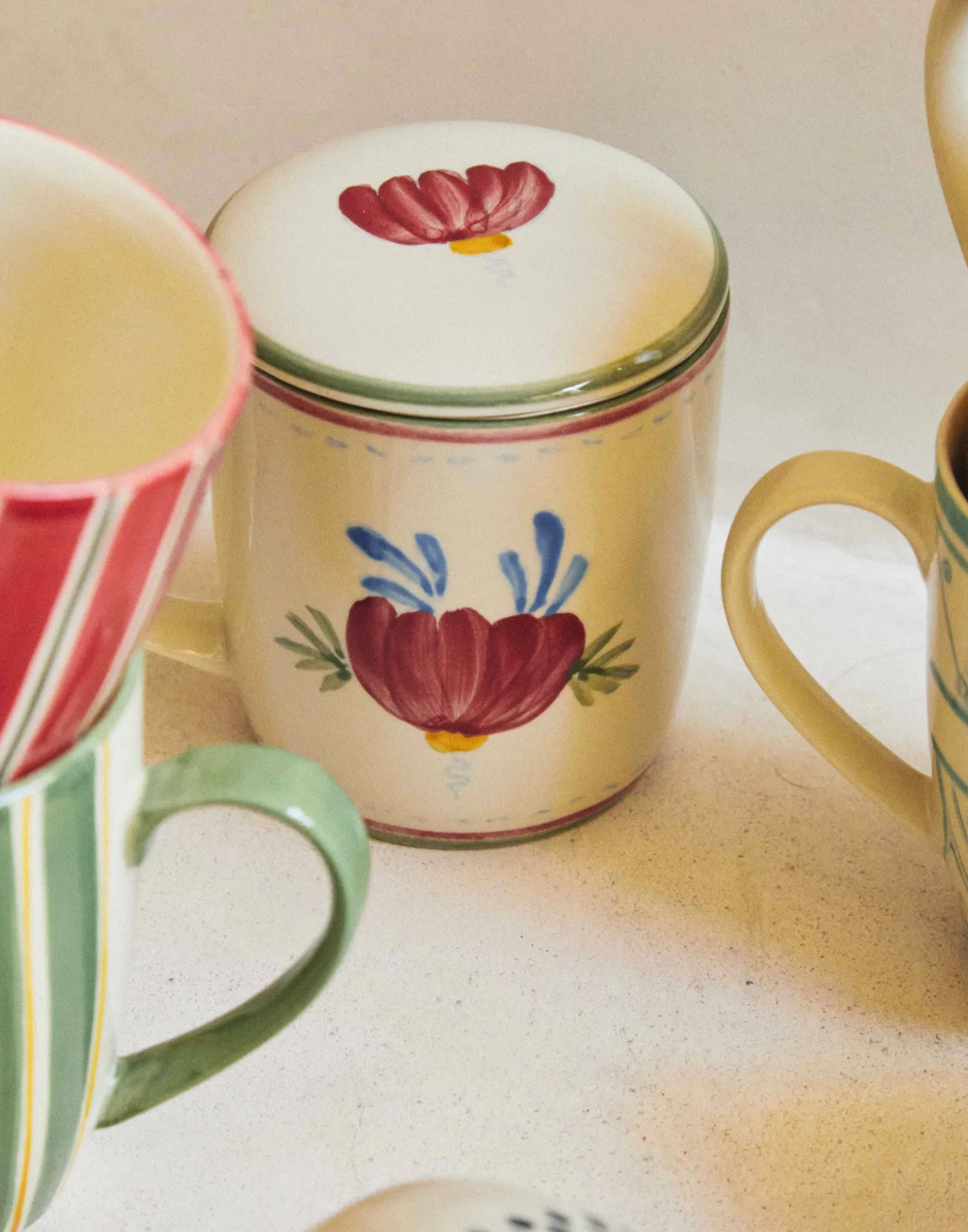 Natura Selection Taza Cerámica Con Filtro Flores Discount