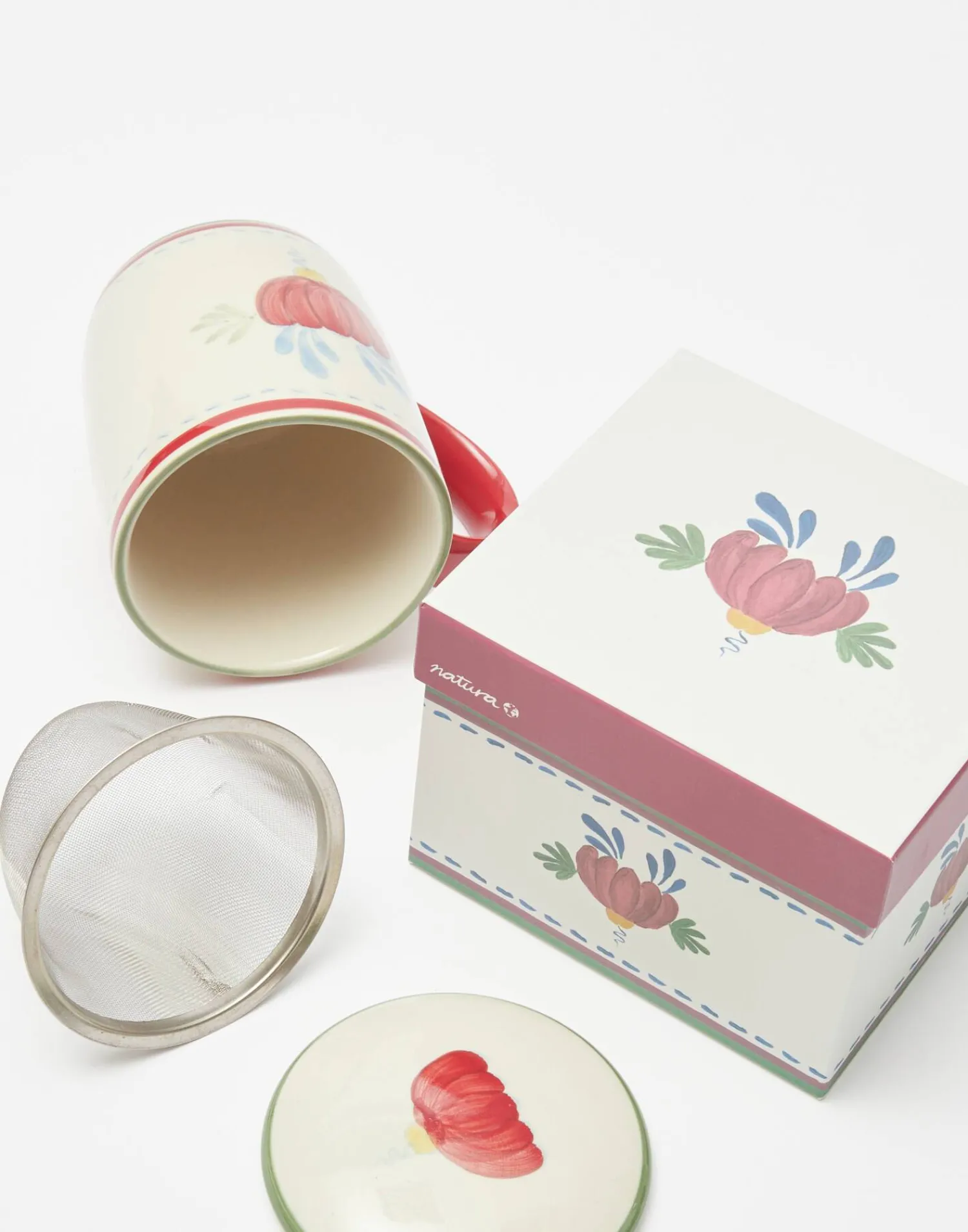 Natura Selection Taza Cerámica Con Filtro Flores Discount