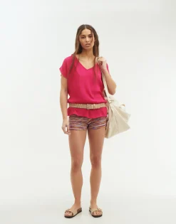 Natura Selection Top Manga Corta Pico Outlet