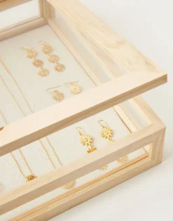 Natura Selection Vitrina Cristal Y Madera Grande New