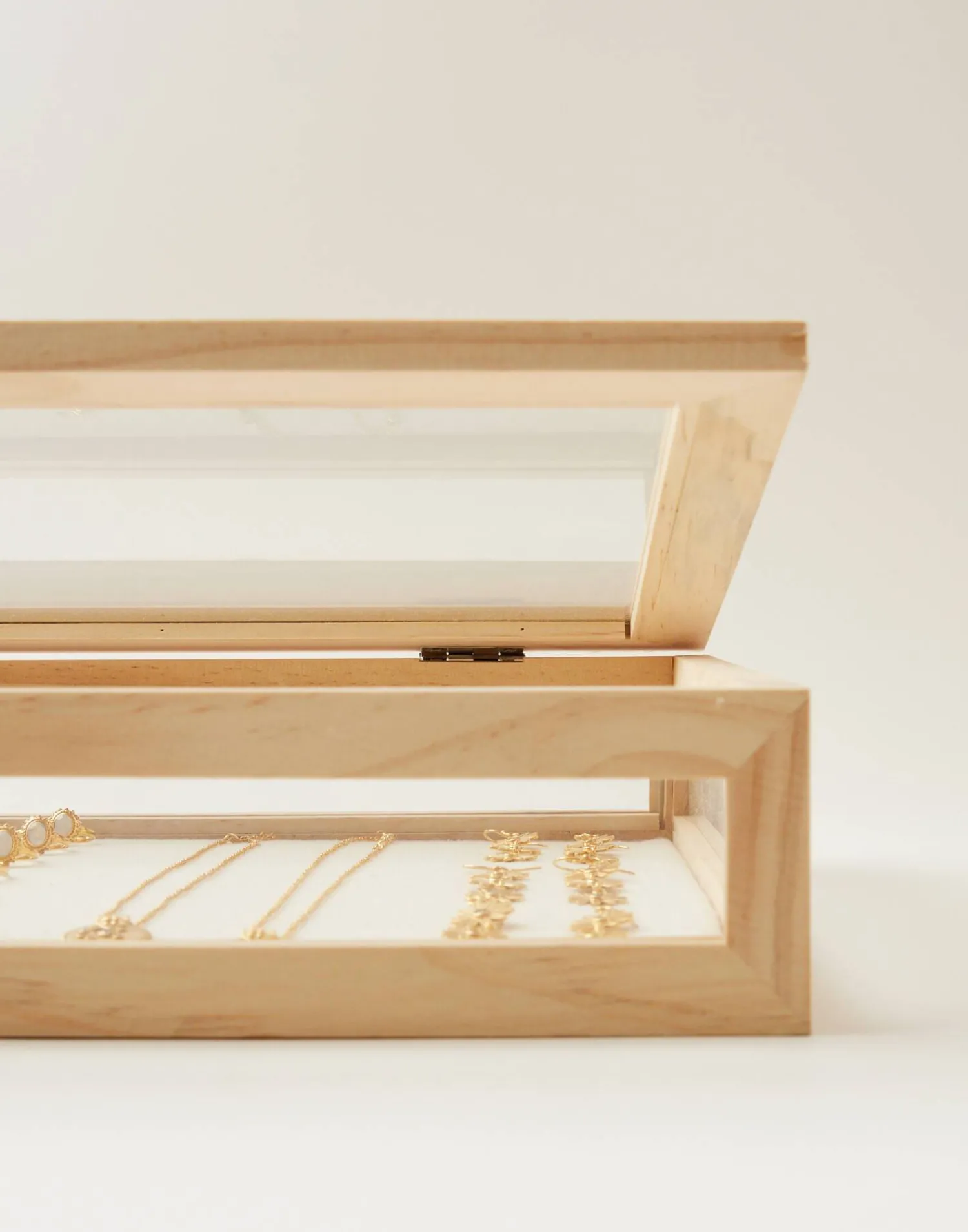 Natura Selection Vitrina Cristal Y Madera Grande New