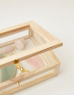 Natura Selection Vitrina Cristal Y Madera Pequeña 144133-NATURAL Hot