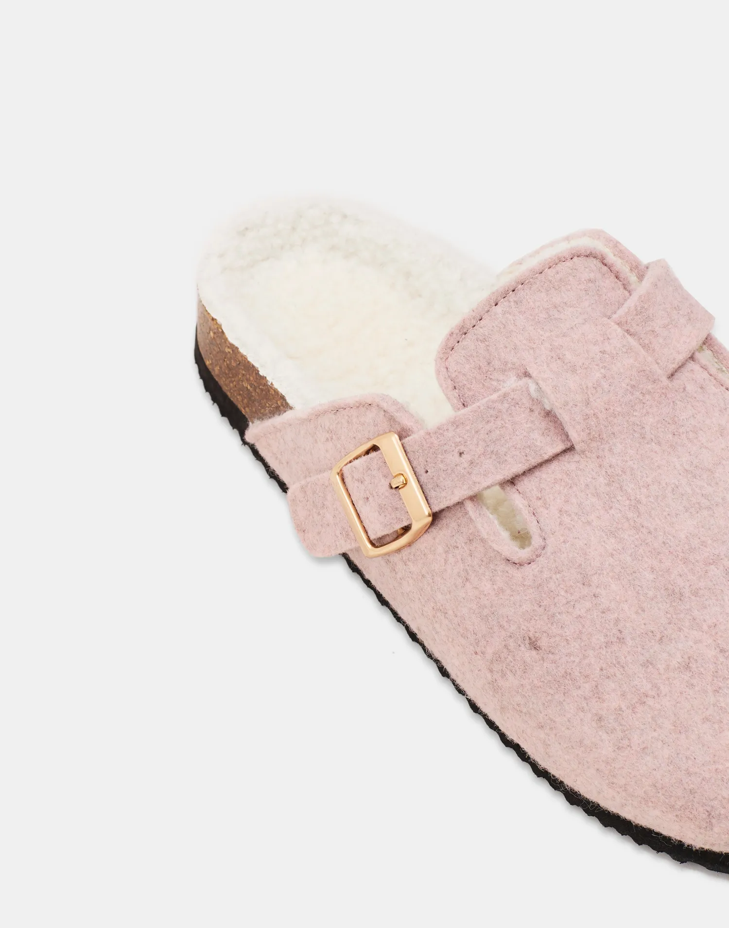 Natura Selection Zueco Fieltro Con Borrego Interior 147856-PINK New